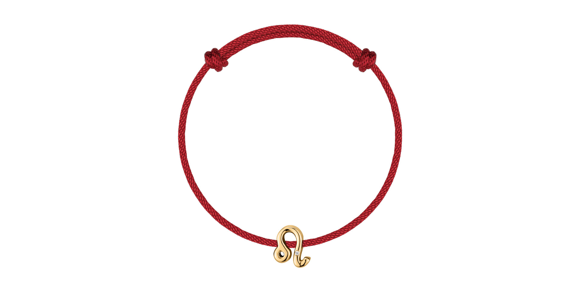 Diamantový náramek se šňůrkou Leo