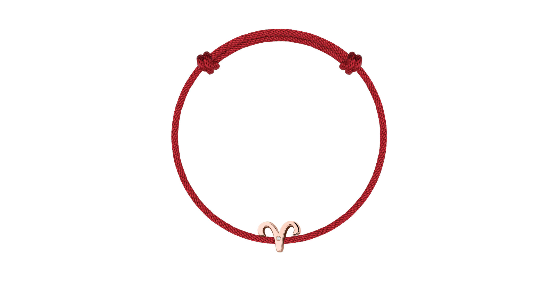 Diamantový náramek se šňůrkou Aries