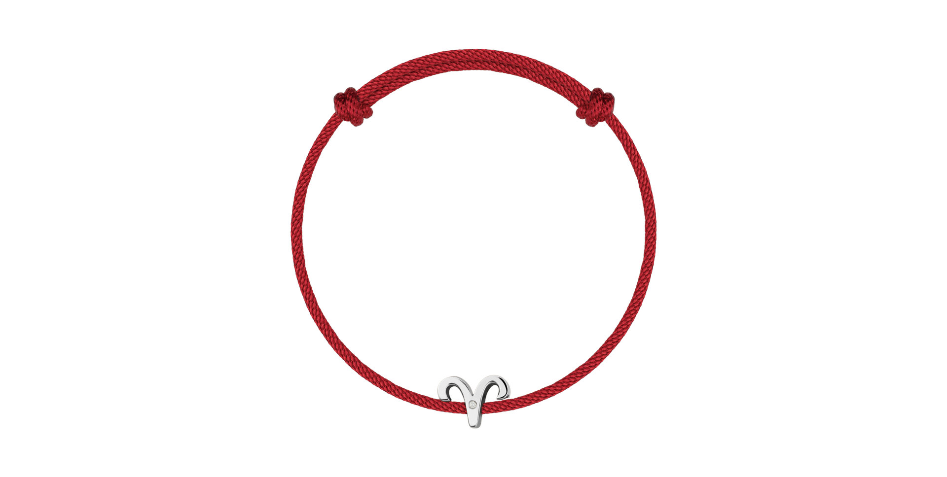 Diamantový náramek se šňůrkou Aries