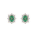 Náušnice s diamanty a smaragdem Princess2