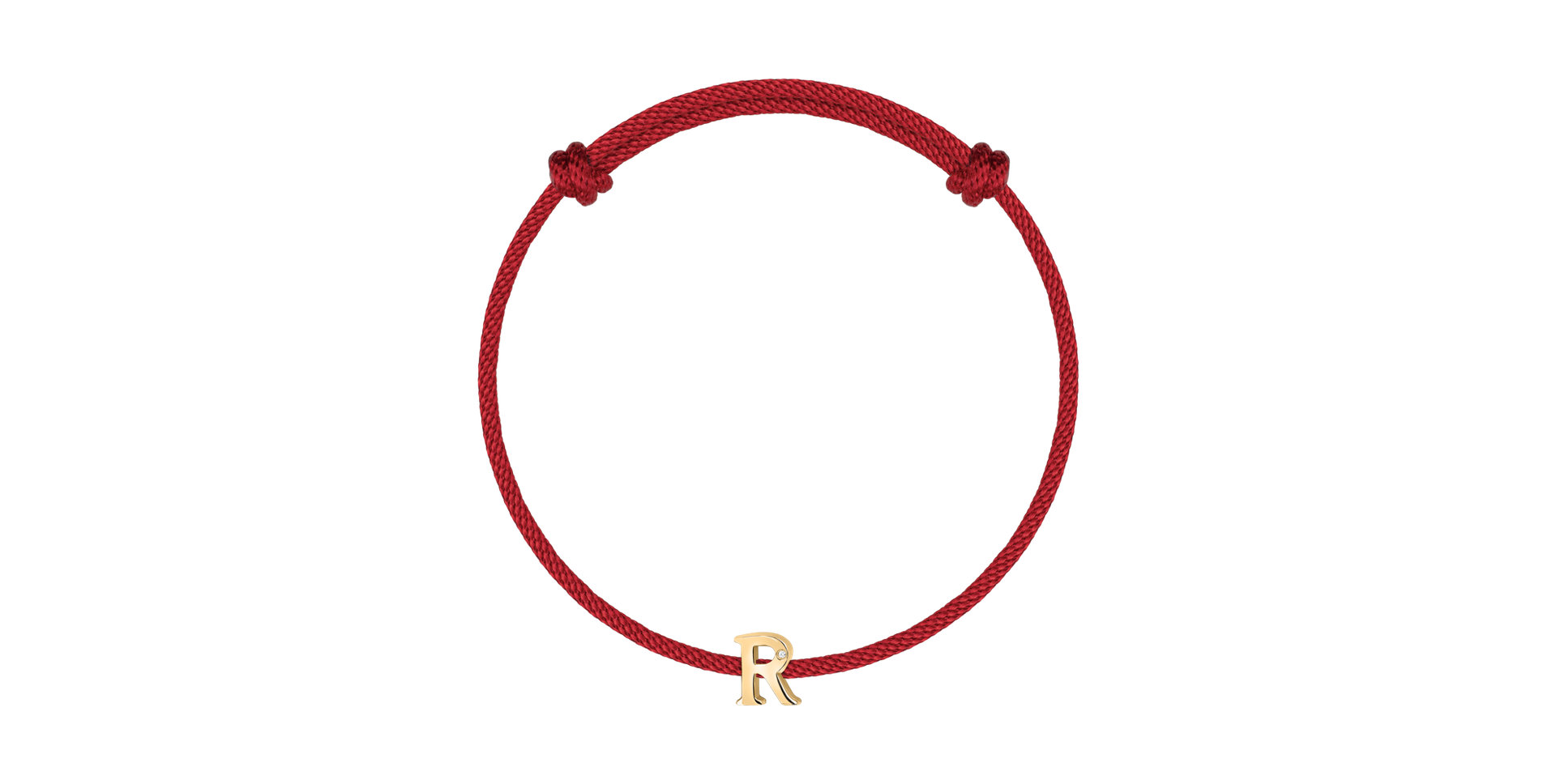 Diamantový náramek se šňůrkou Flat Line R