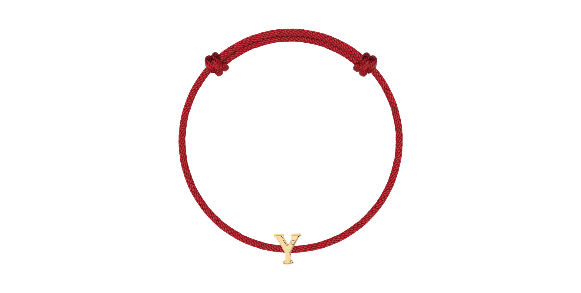 Diamantový náramek se šňůrkou Flat Line Y