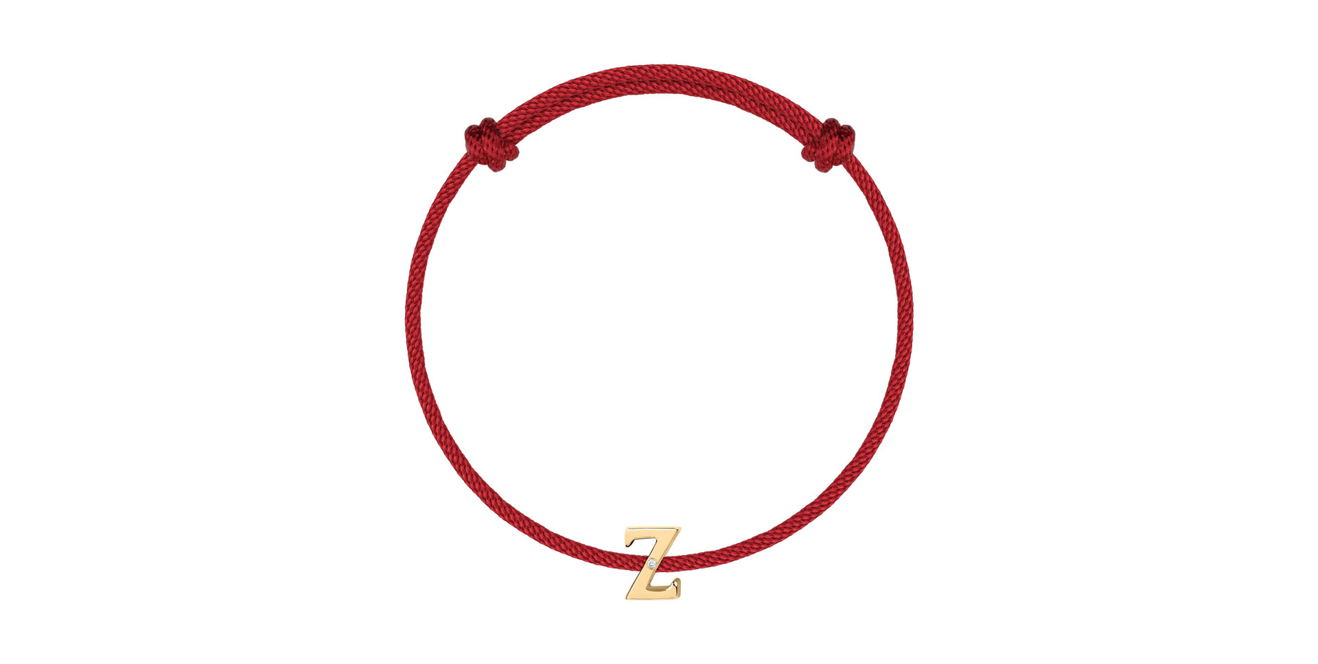 Diamantový náramek se šňůrkou Flat Line Z