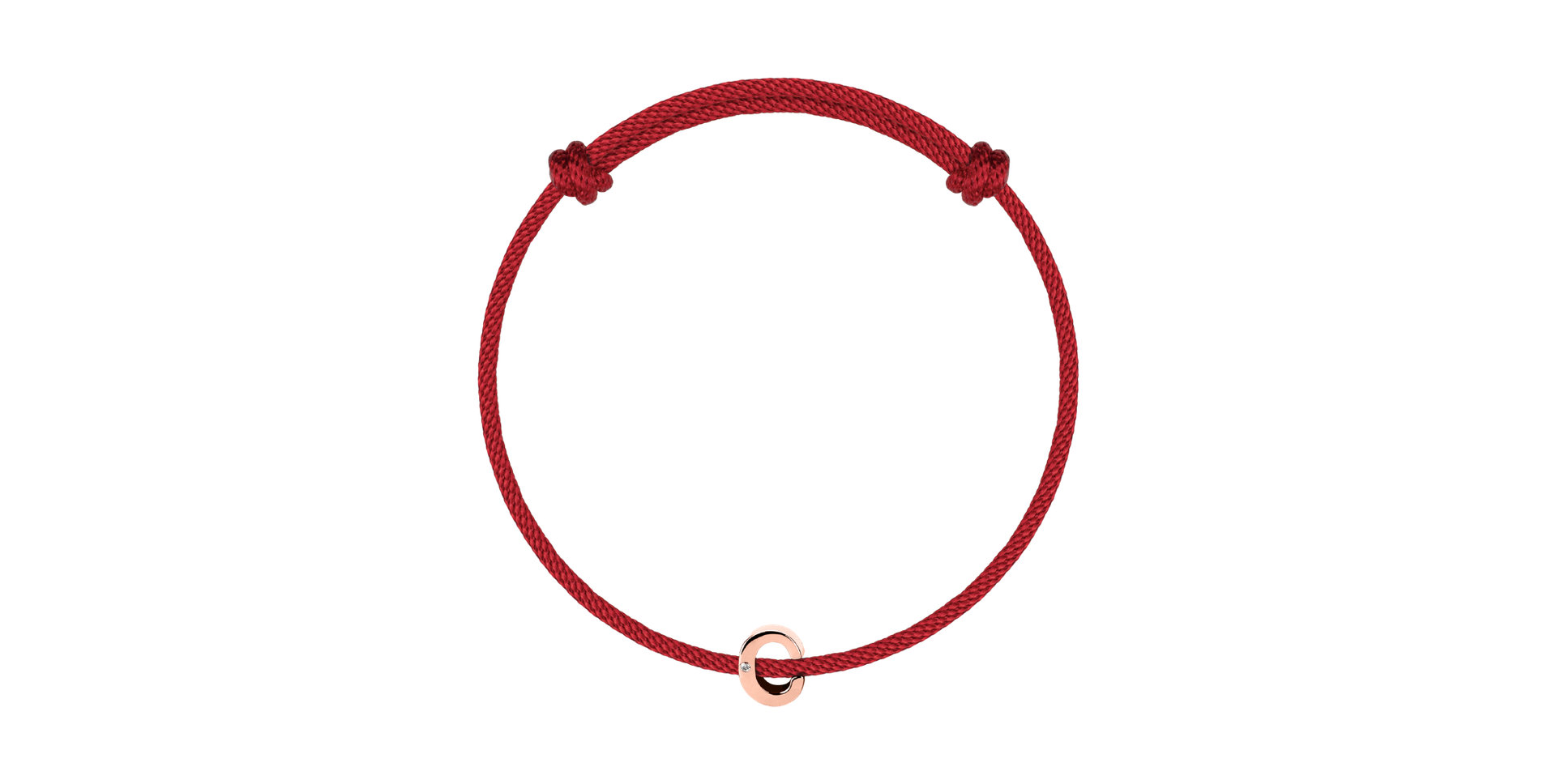 Diamantový náramek se šňůrkou Flat Line C