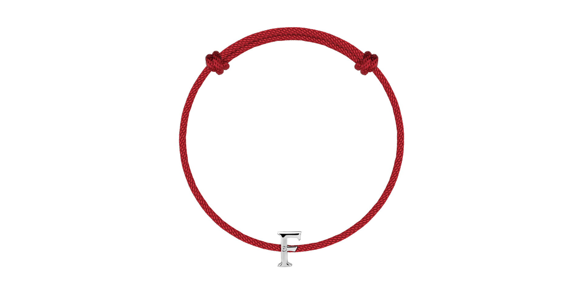 Diamantový náramek se šňůrkou Flat Line F