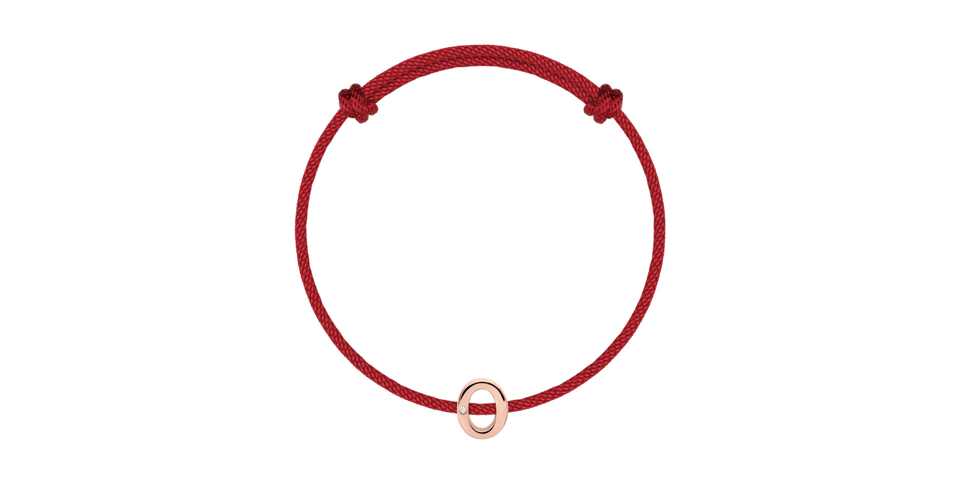 Diamantový náramek se šňůrkou Flat Line O