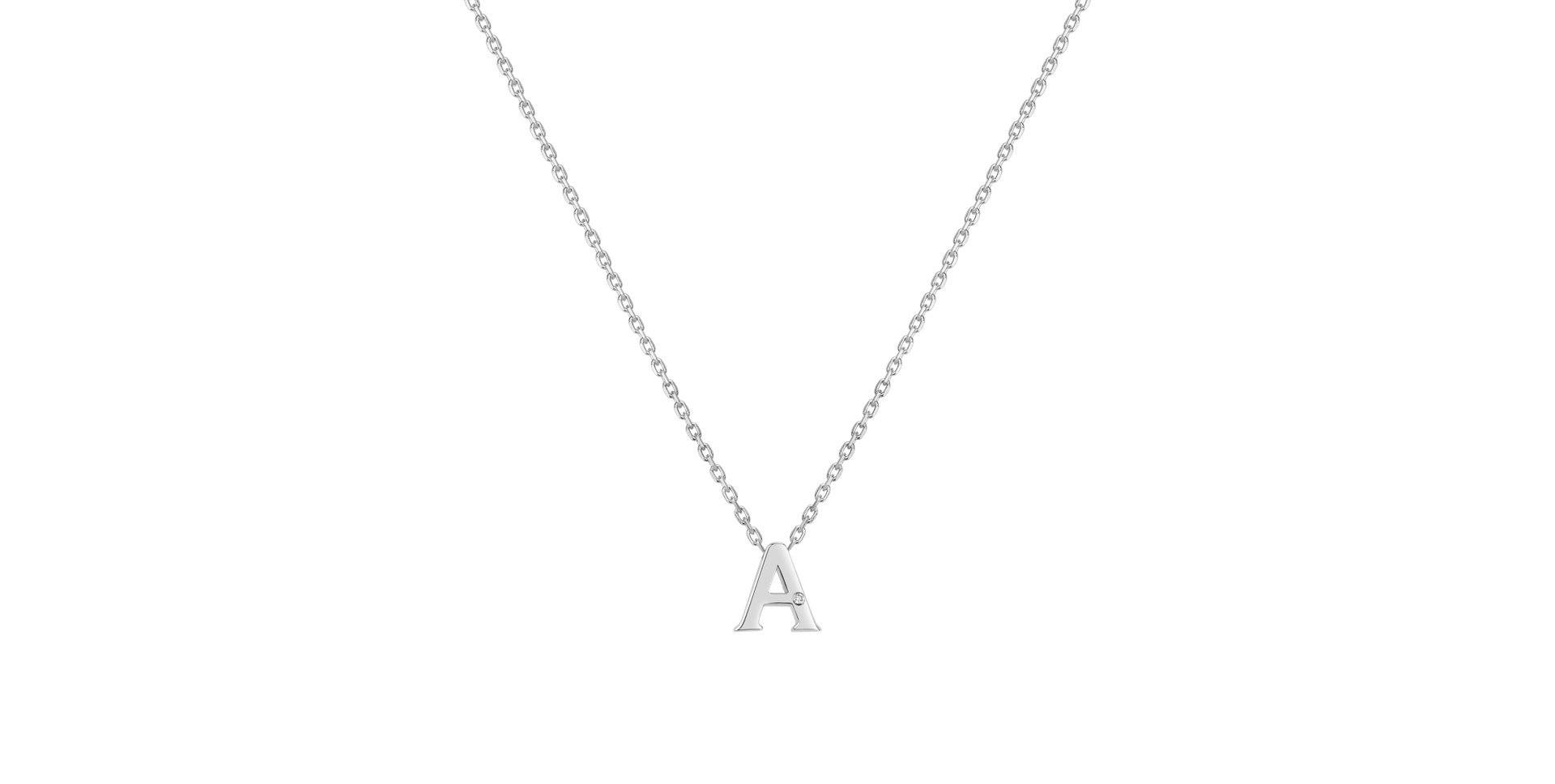 Náhrdelník s diamantem Flat Line A