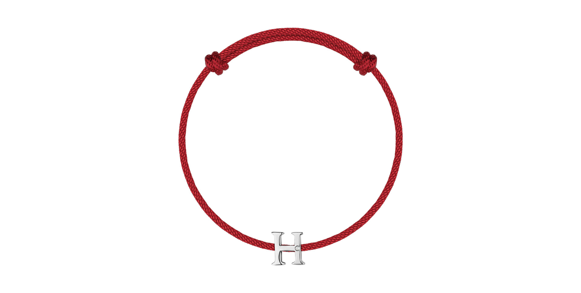 Diamantový náramek se šňůrkou Flat Line H