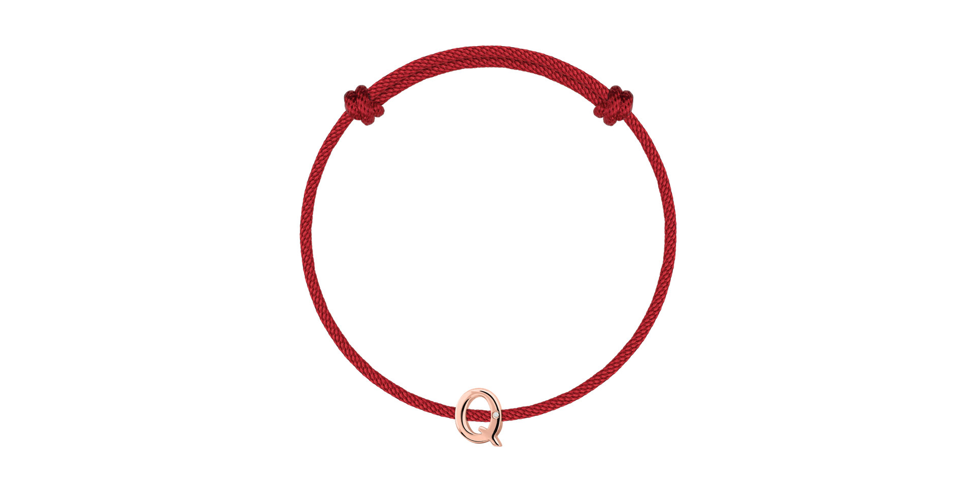 Diamantový náramek se šňůrkou Flat Line Q