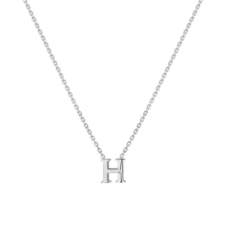 Náhrdelník s diamantem Flat Line H