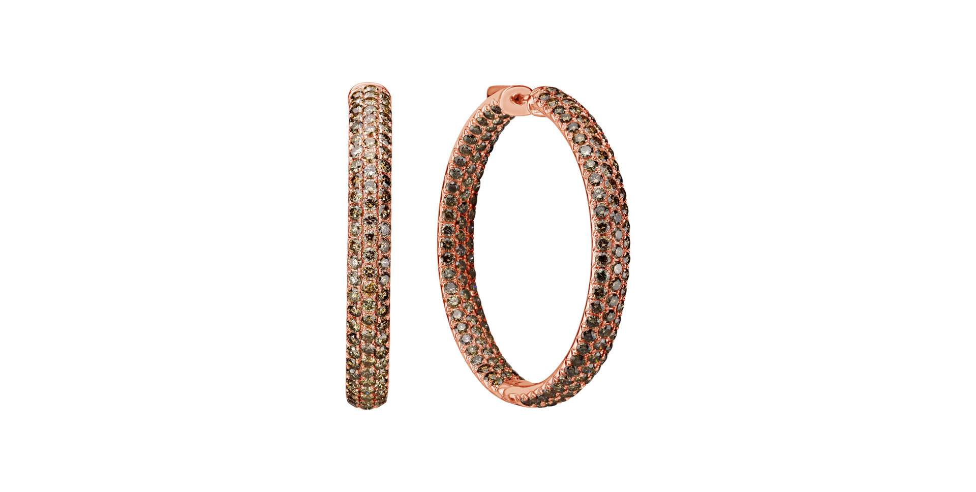 Náušnice s hnědými diamanty Eclipse