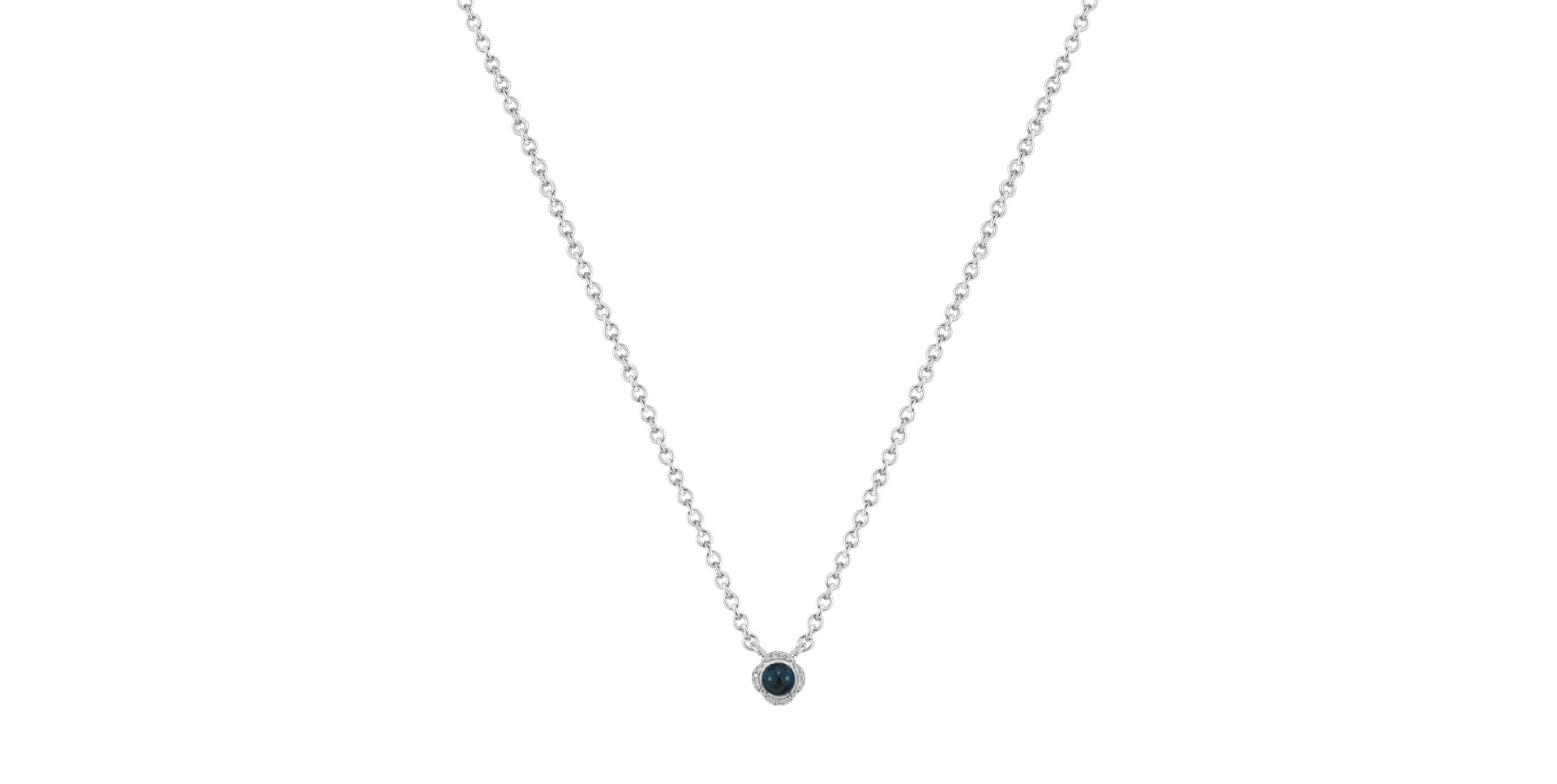 Náhrdelník s diamanty a topazem Genevieve