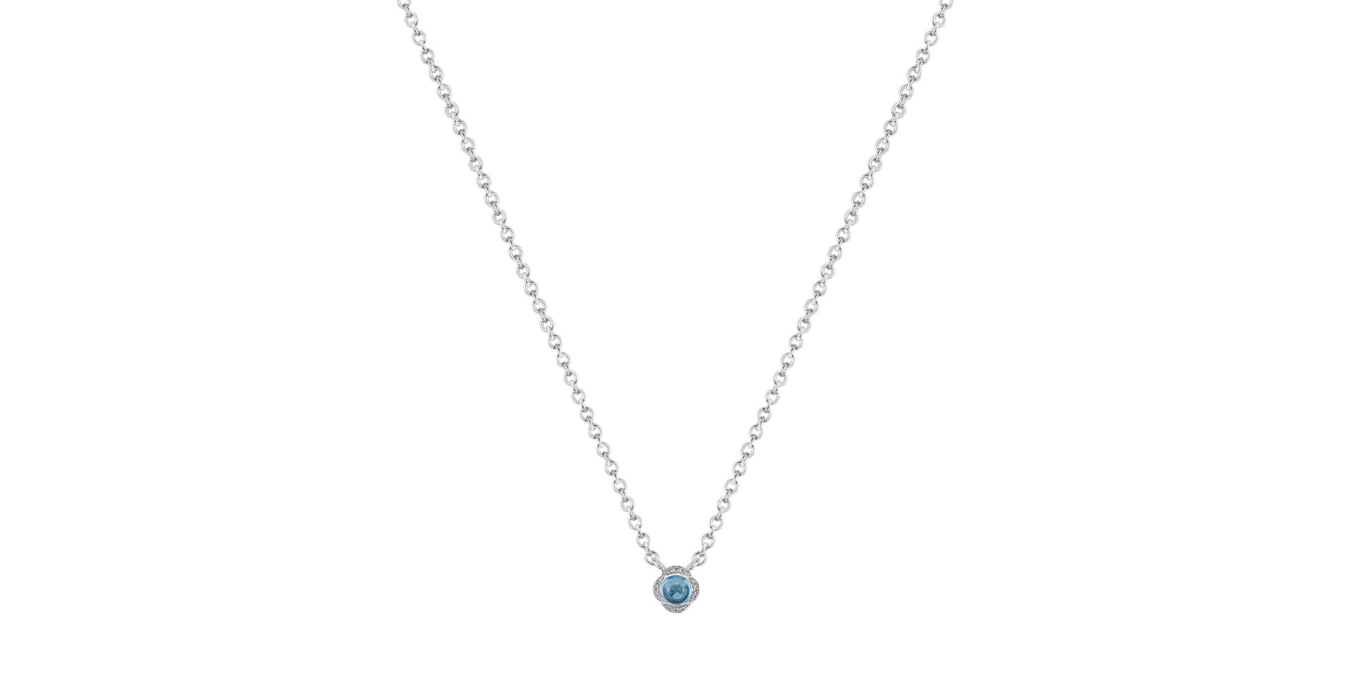 Náhrdelník s diamanty a topazem Genevieve