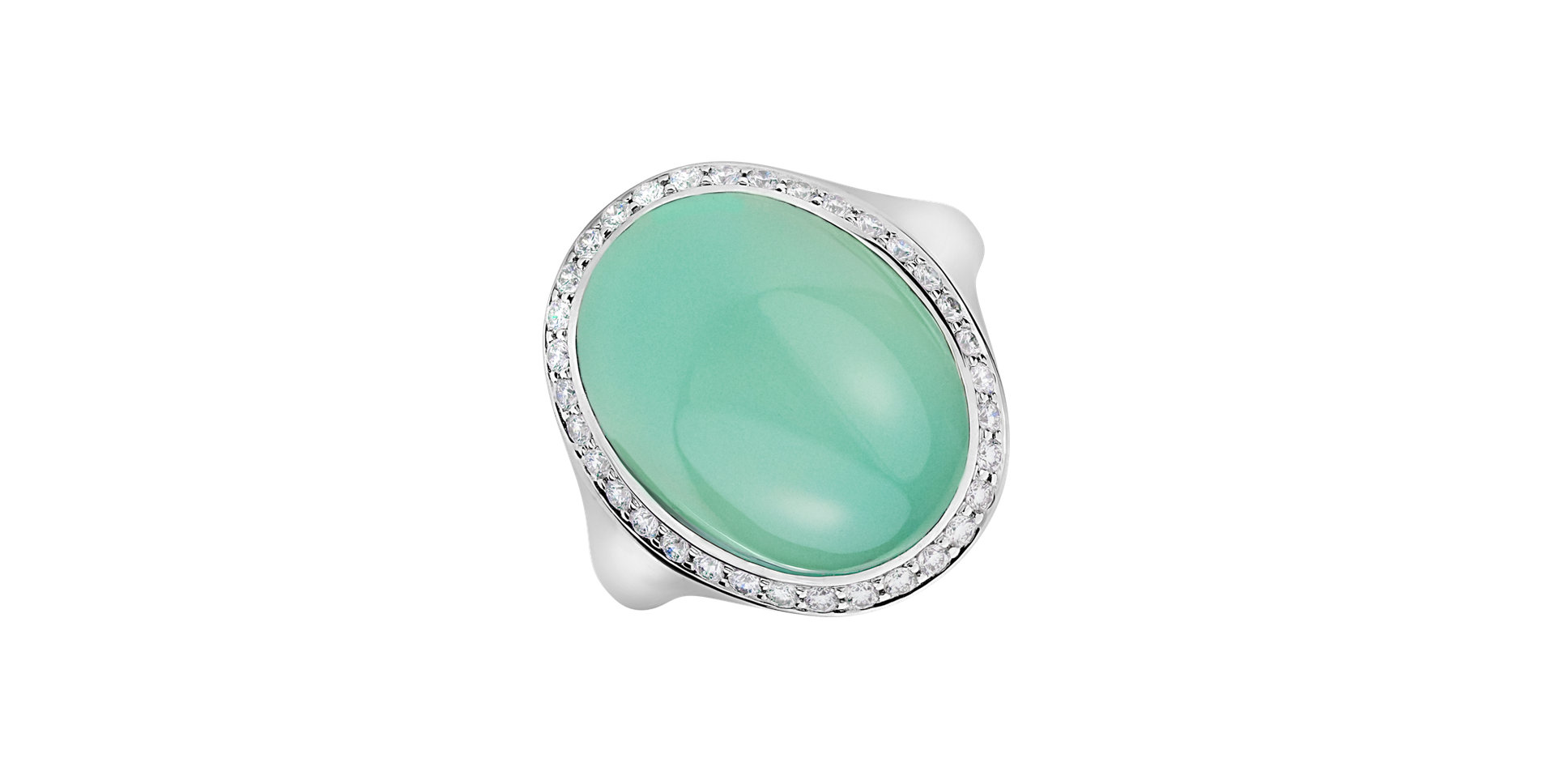 Prsten s chalcedonem a diamanty Gem Sparkle