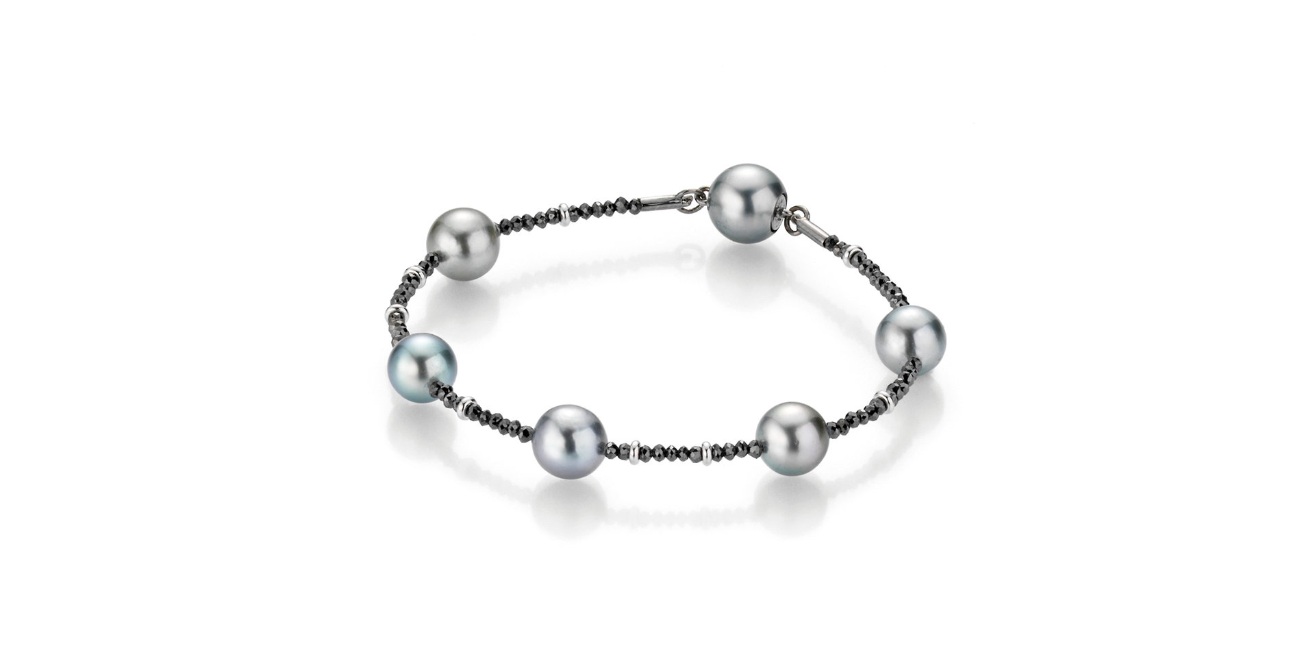 Náramek s diamanty a mořskými multicolor tahitskými perlami Castaway