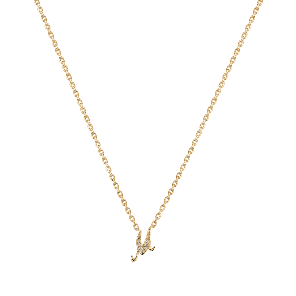 Náhrdelník s diamanty Curly Diamonds M