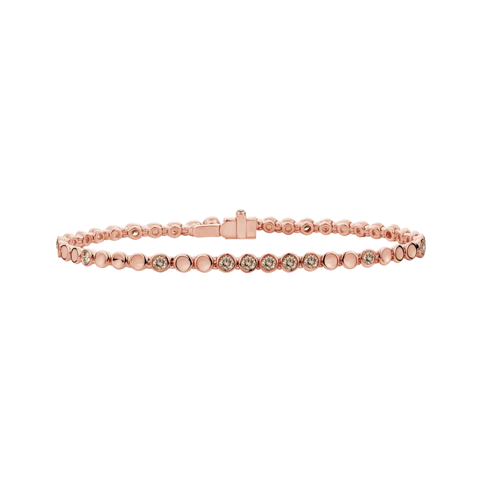 Náramek s hnědými diamanty Essential Brilliance