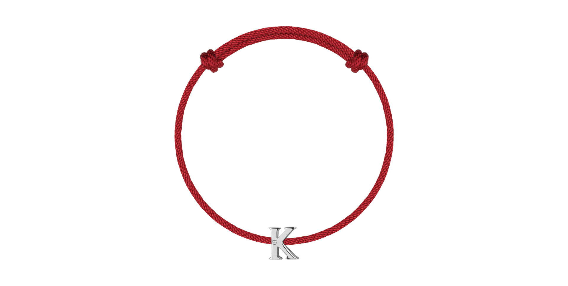 Diamantový náramek se šňůrkou Flat Line K