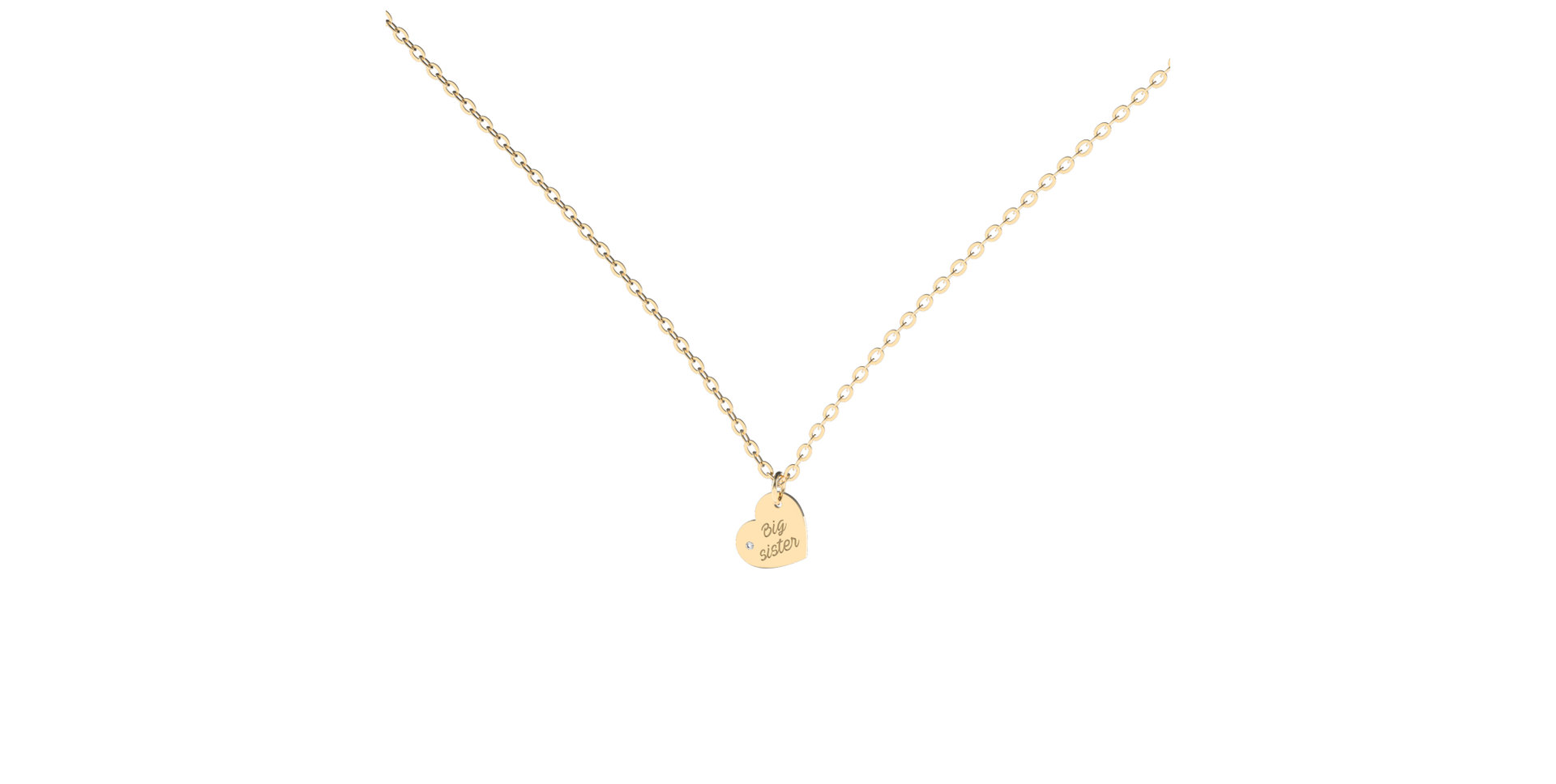 Náhrdelník s diamantem Big Sister
