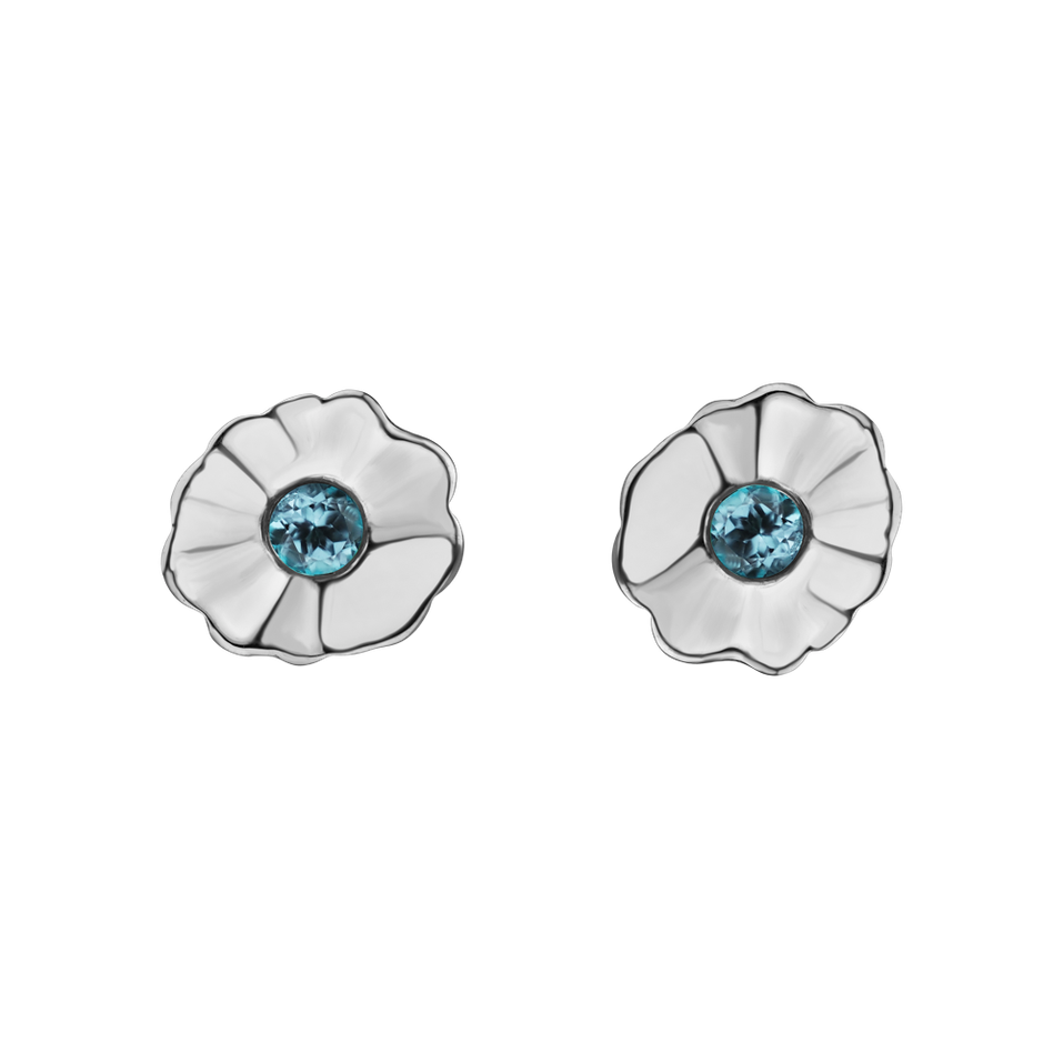 Náušnice s topazem Flowers