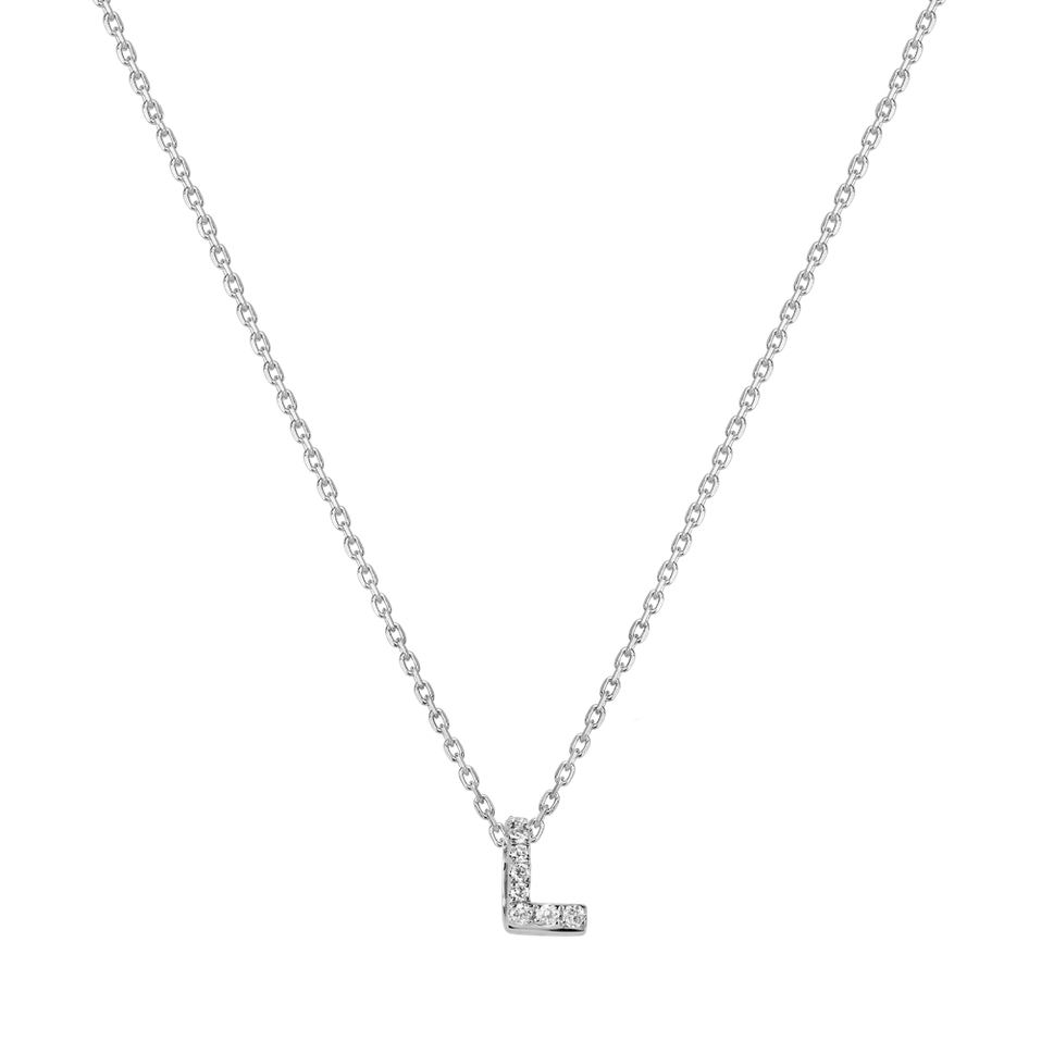Náhrdelník s diamanty Glittering Letter L