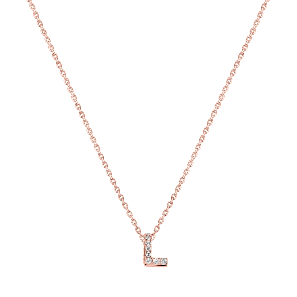 Náhrdelník s diamanty Glittering Letter L