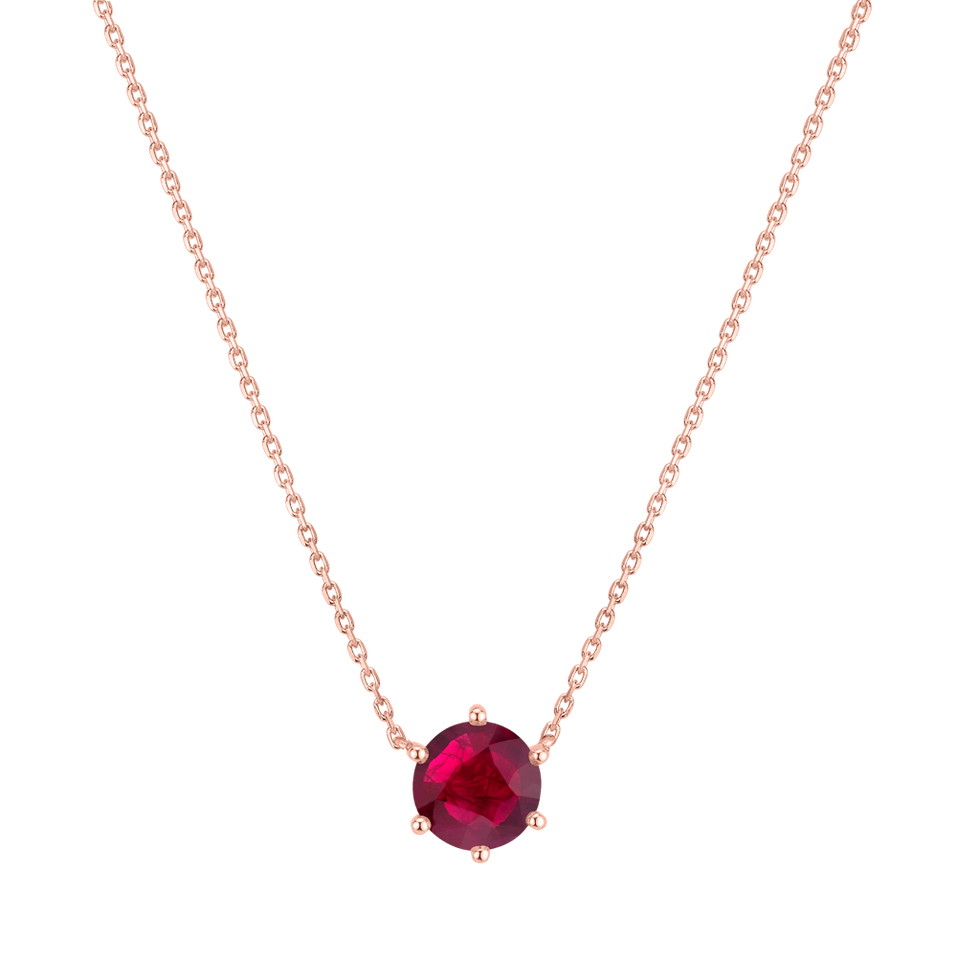 Náhrdelník s rubínem Essential Drop