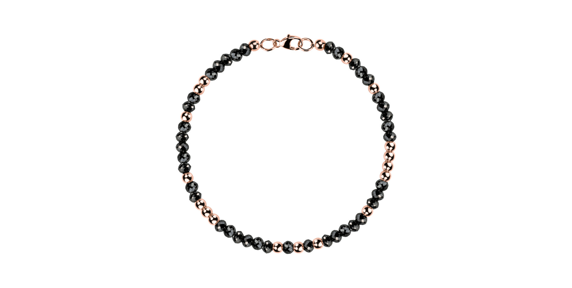 Náramek s černými diamanty Marbles Mood