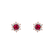 Náušnice s rubínem a diamanty Snow Star2
