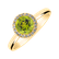 Prsten s diamanty a peridotem Bonbon2
