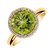 Prsten s diamanty a peridotem Bonbon2