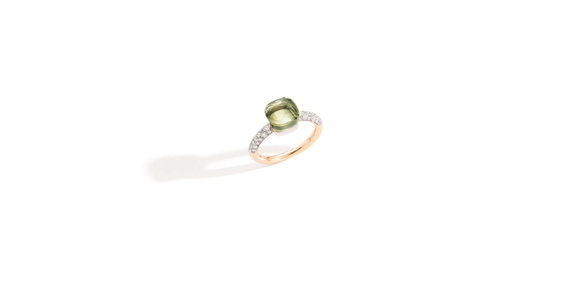 Prsten s diamanty a ametystem Nudo Petit Ring
