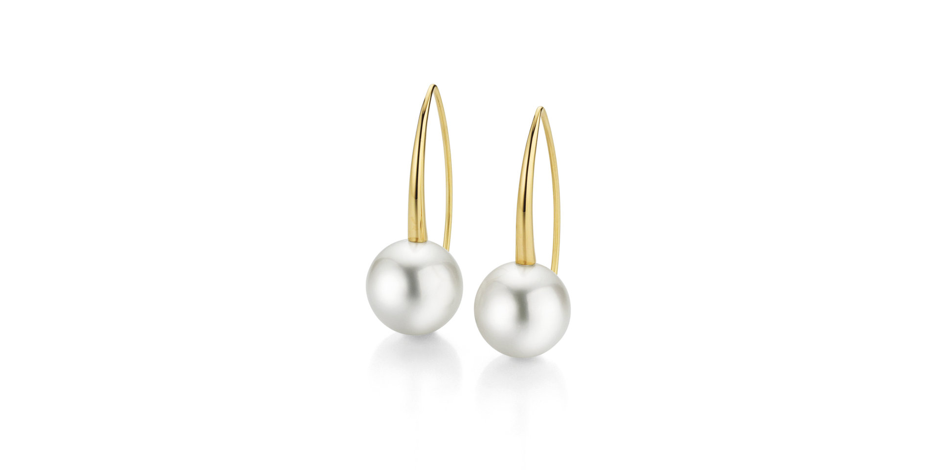 Naušnice s mořskou bílou perlou Modern Classic