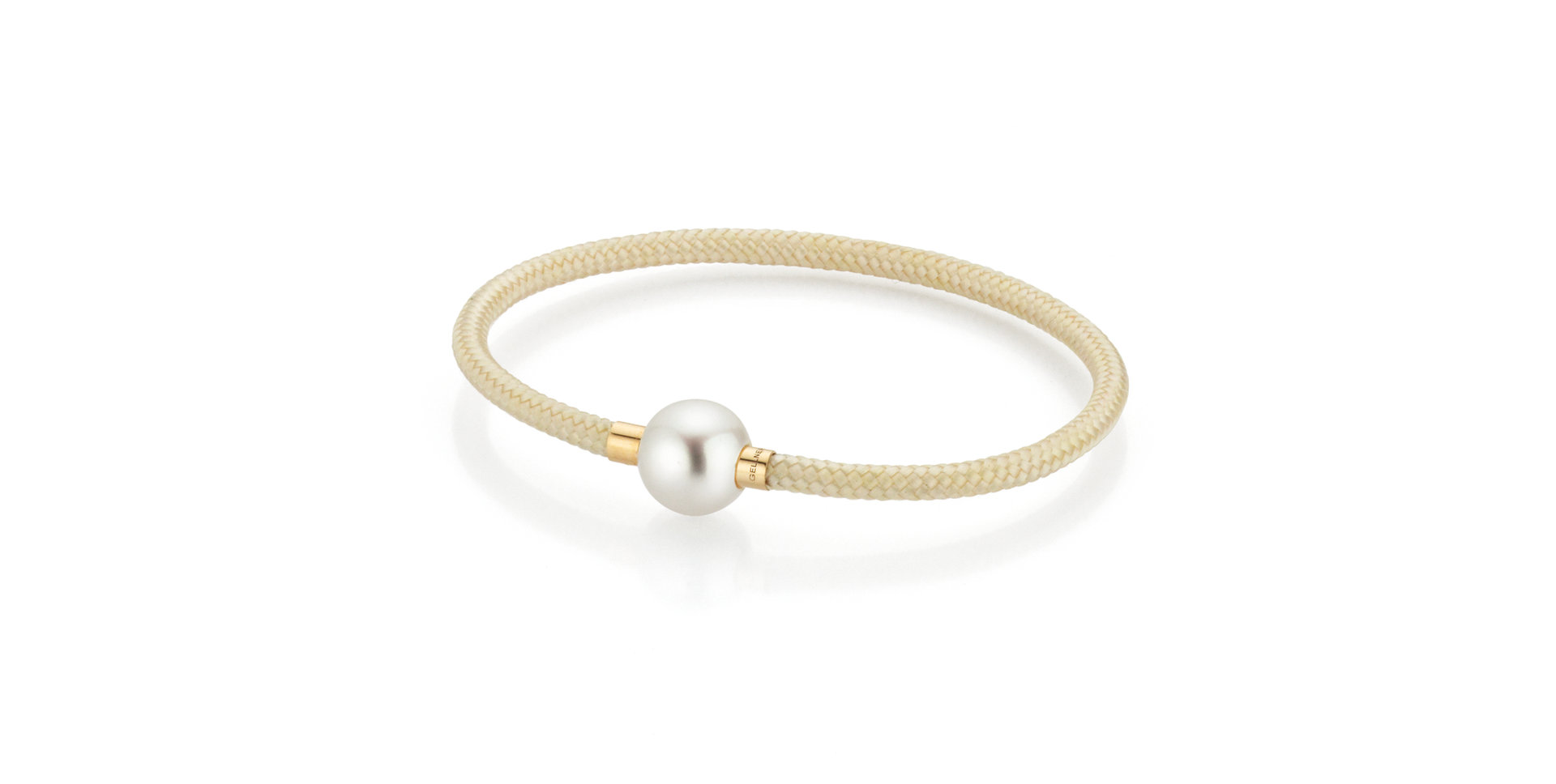 Náramek se sladkovodní bílou perlou Creme