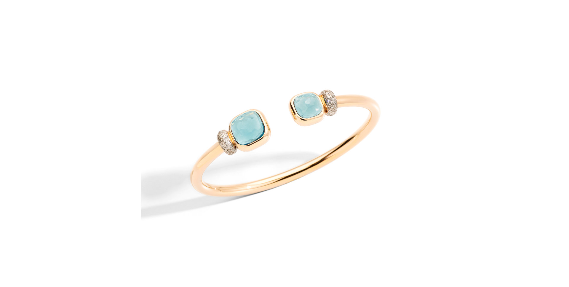 Náramek s diamanty a topazem Nudo