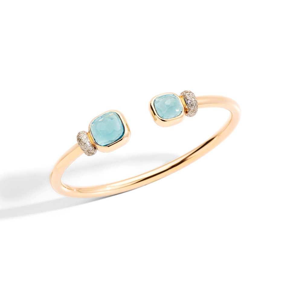 Náramek s diamanty a topazem Nudo