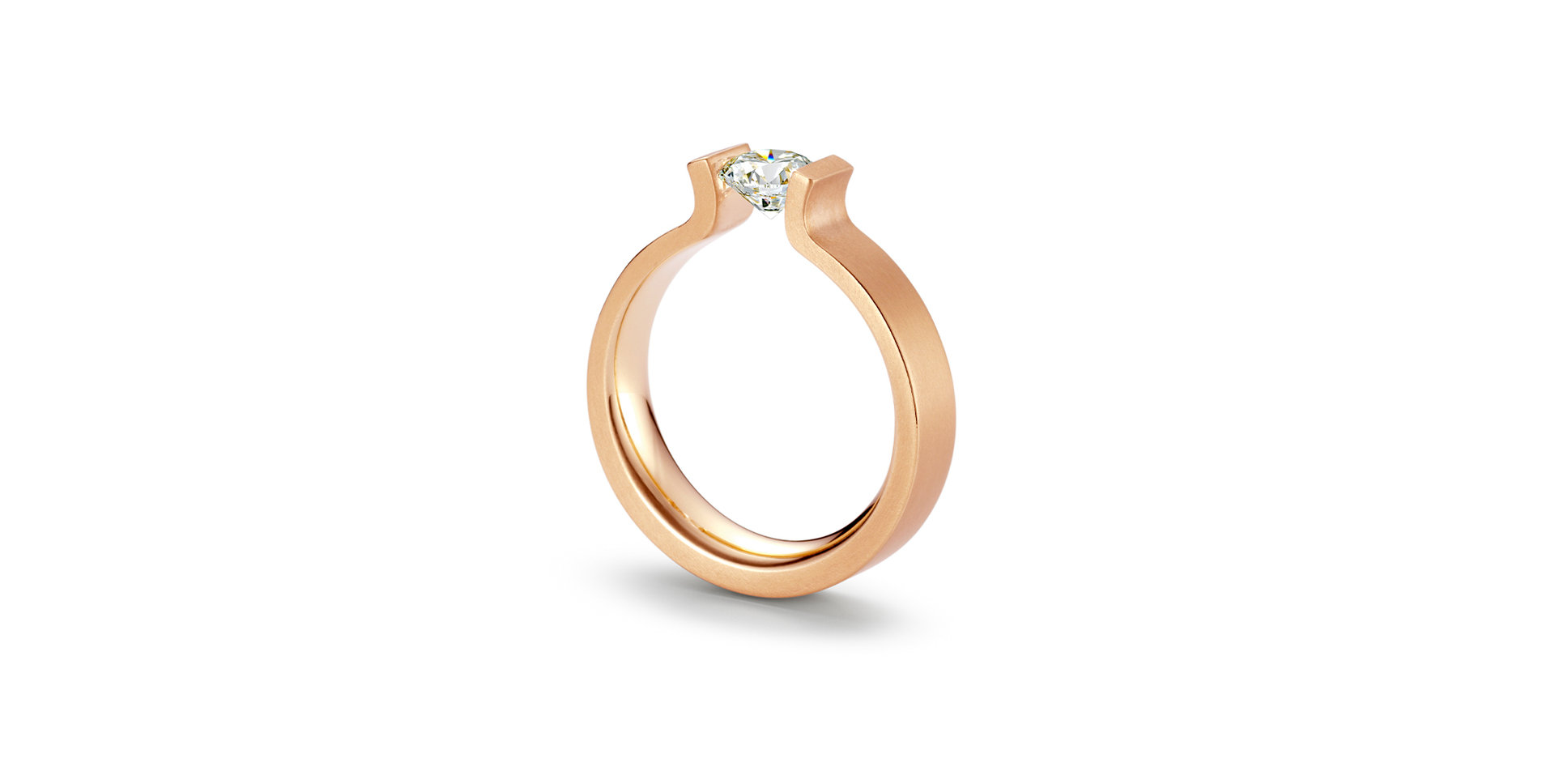 Prsten s diamantem Spannring Openend C