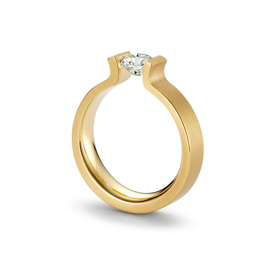 Prsten s diamantem Spannring Openend C