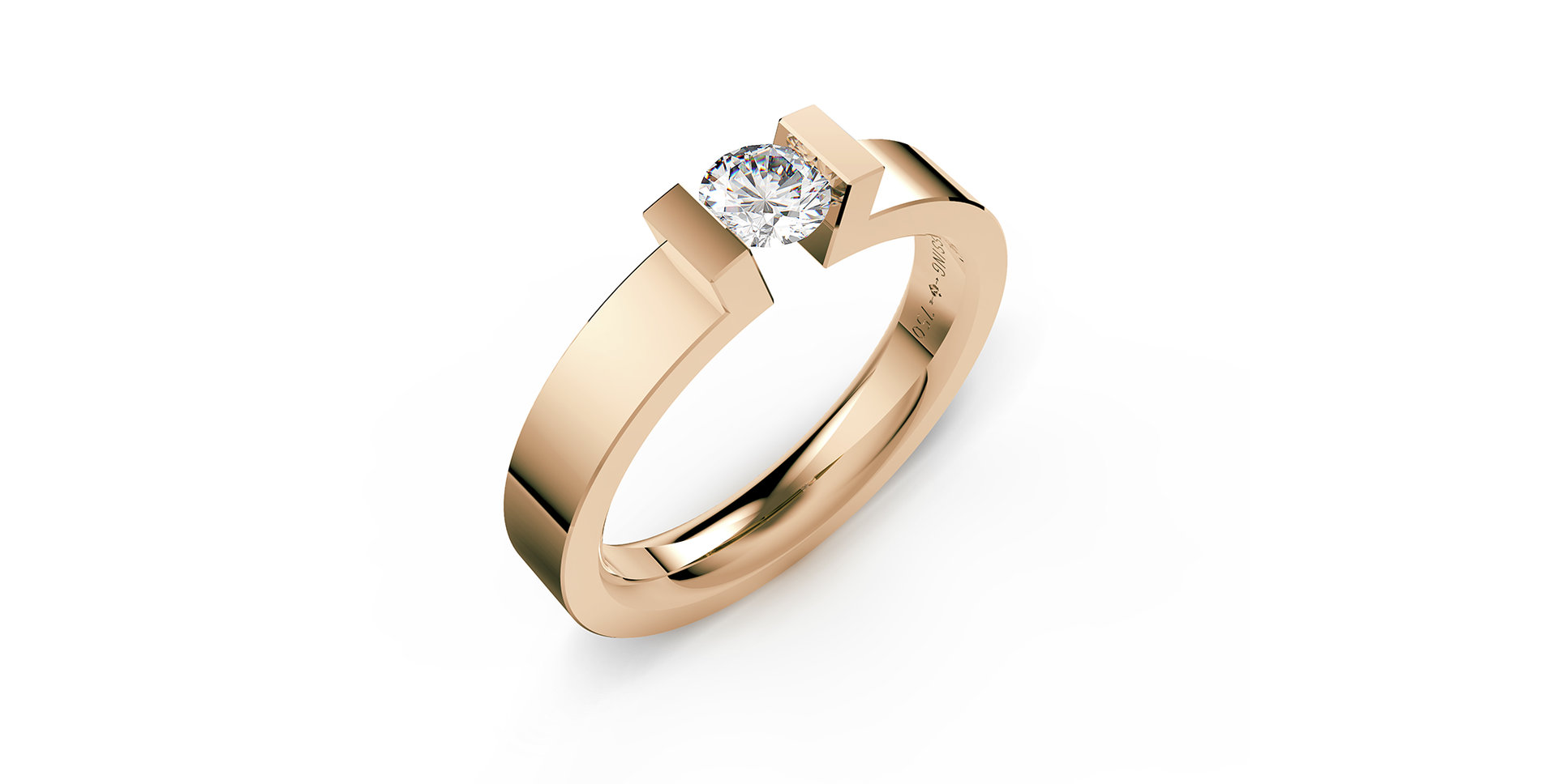 Prsten s diamantem Spannring HighEnd C