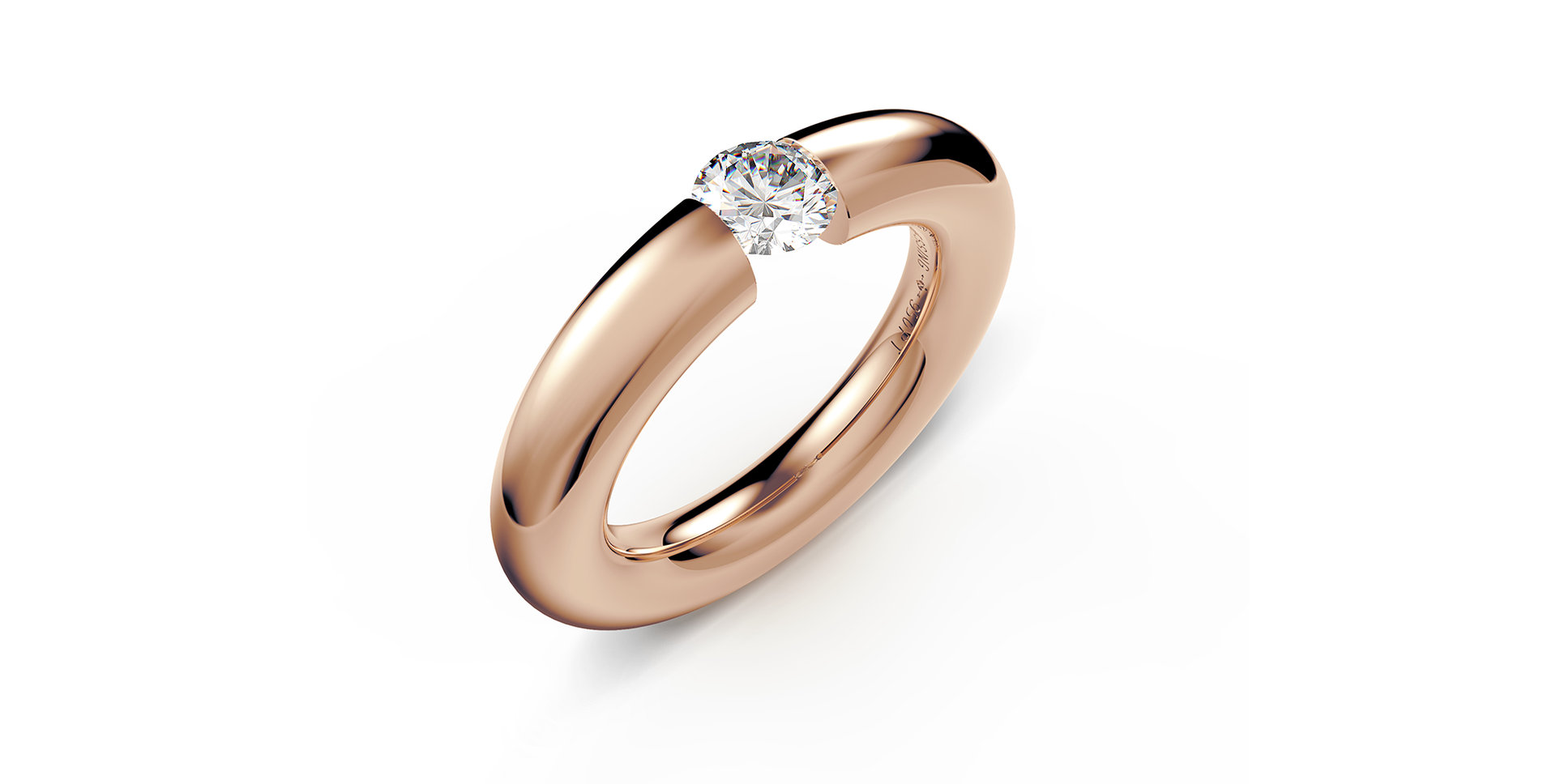 Prsten s diamantem Spannring