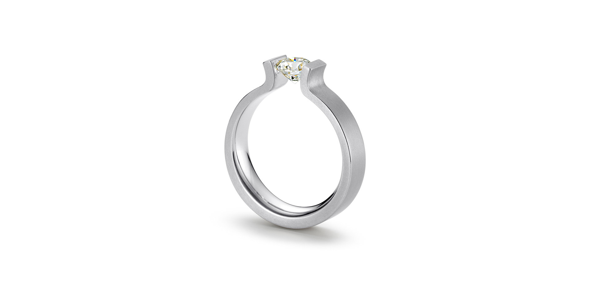 Prsten s diamantem Spannring Openend C