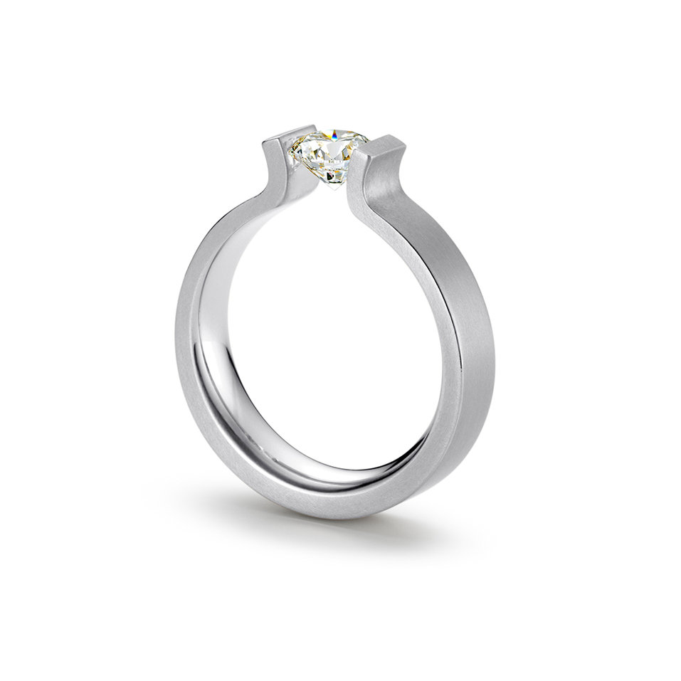 Prsten s diamantem Spannring Openend C