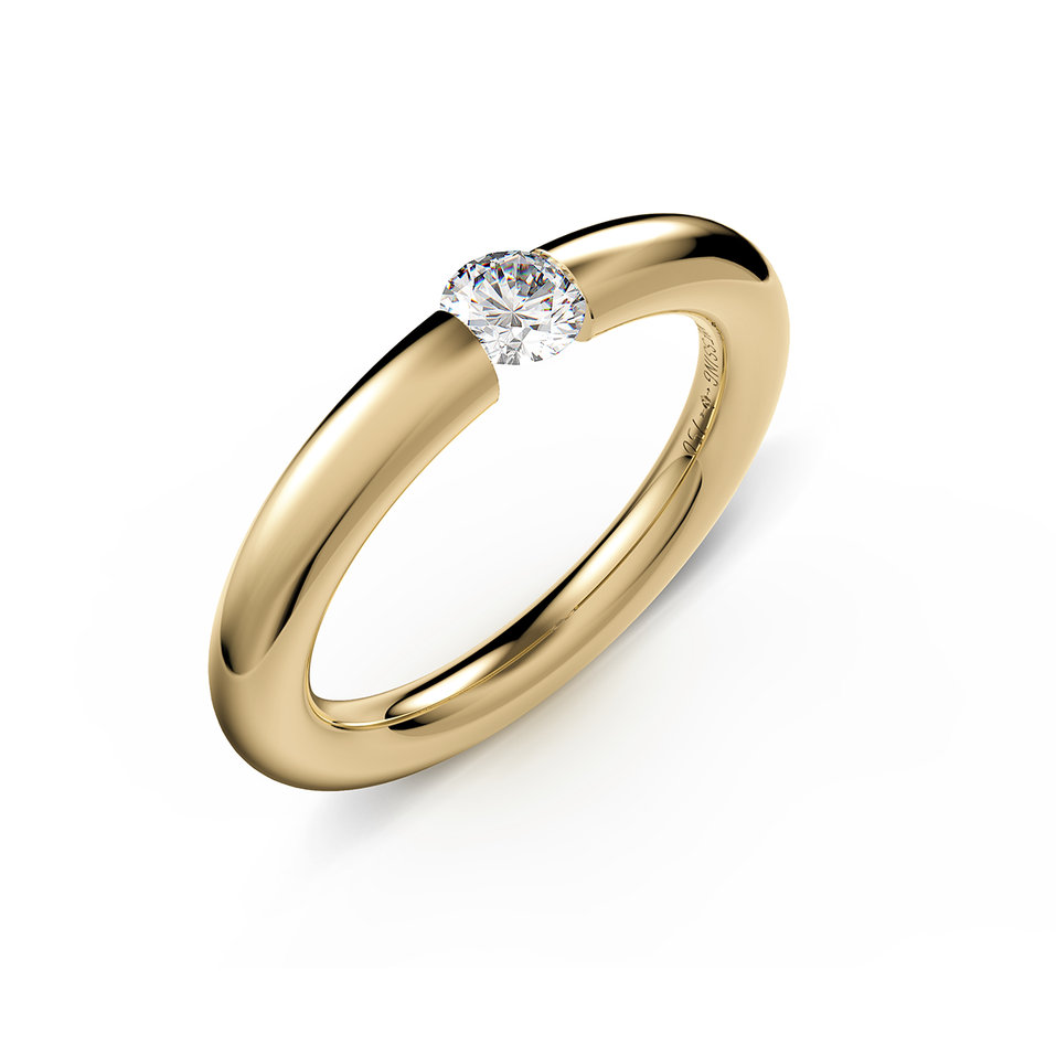 Prsten s diamantem Spannring