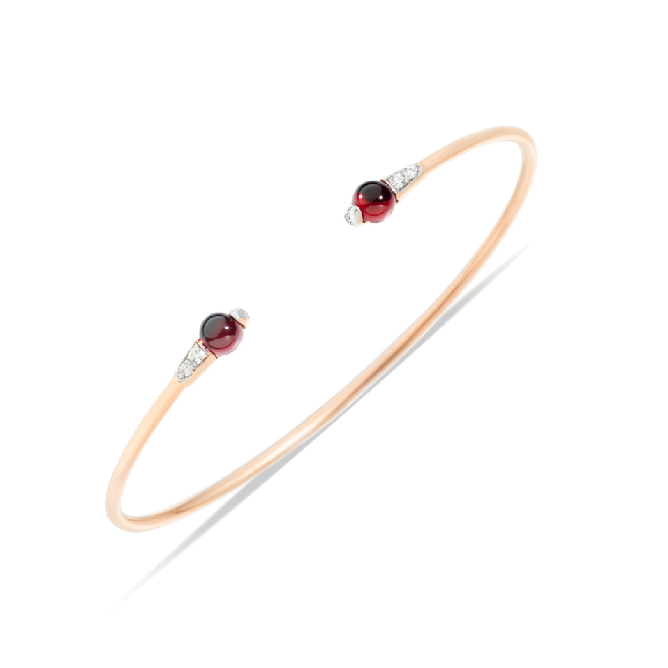 Náramek s diamanty a granátem M'Ama Non M'Ama Pavé