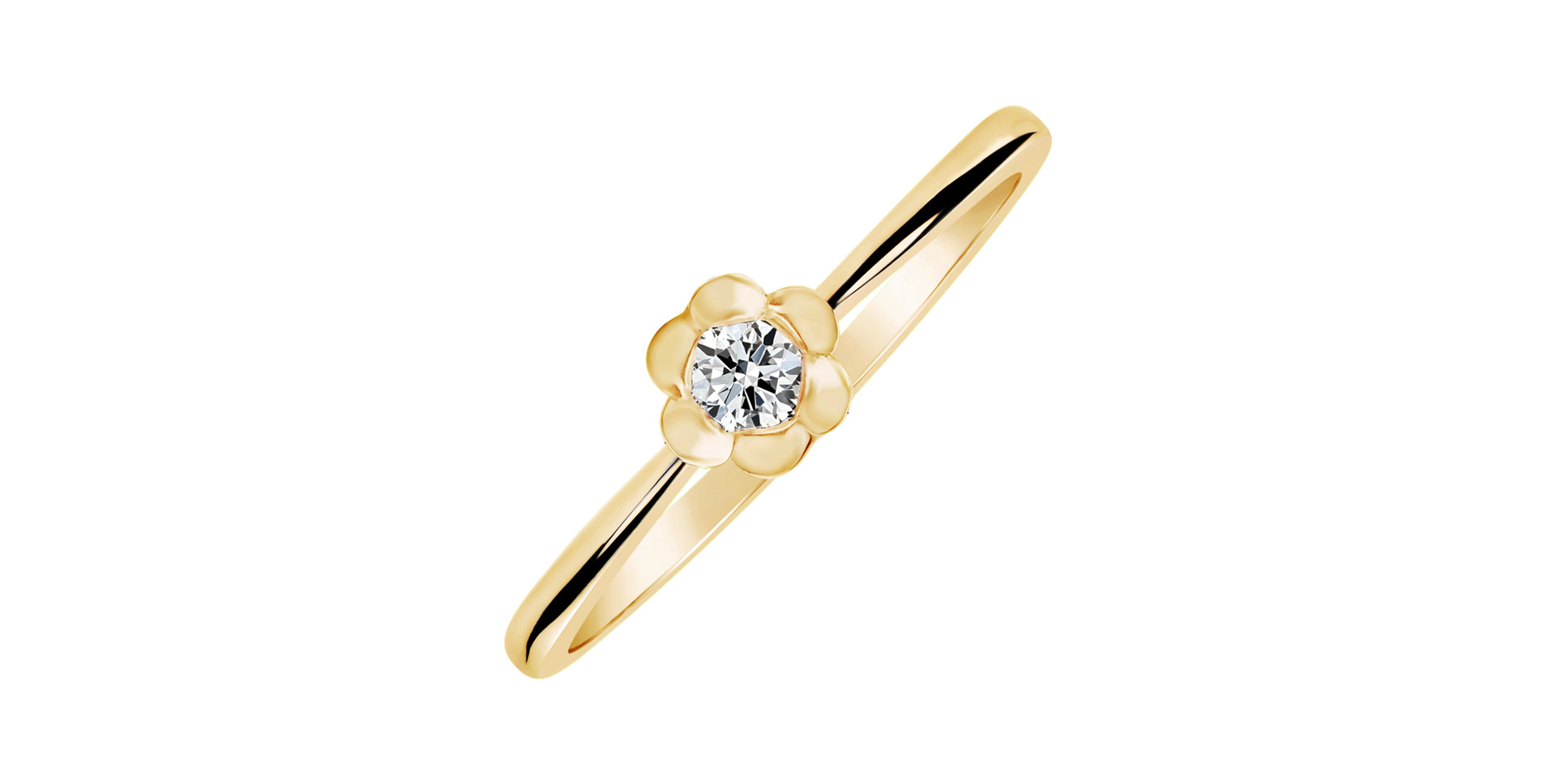 Prsten s diamantem Blooming Love