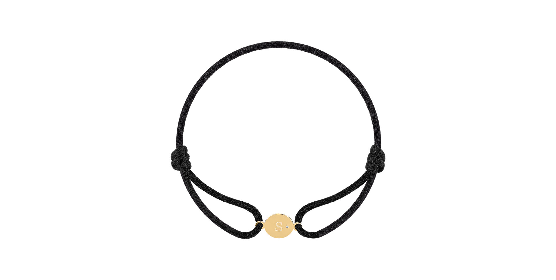Náramek s diamantem Circle Letter S