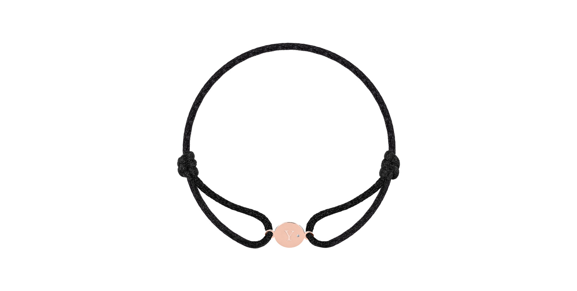 Náramek s diamantem Circle Letter Y