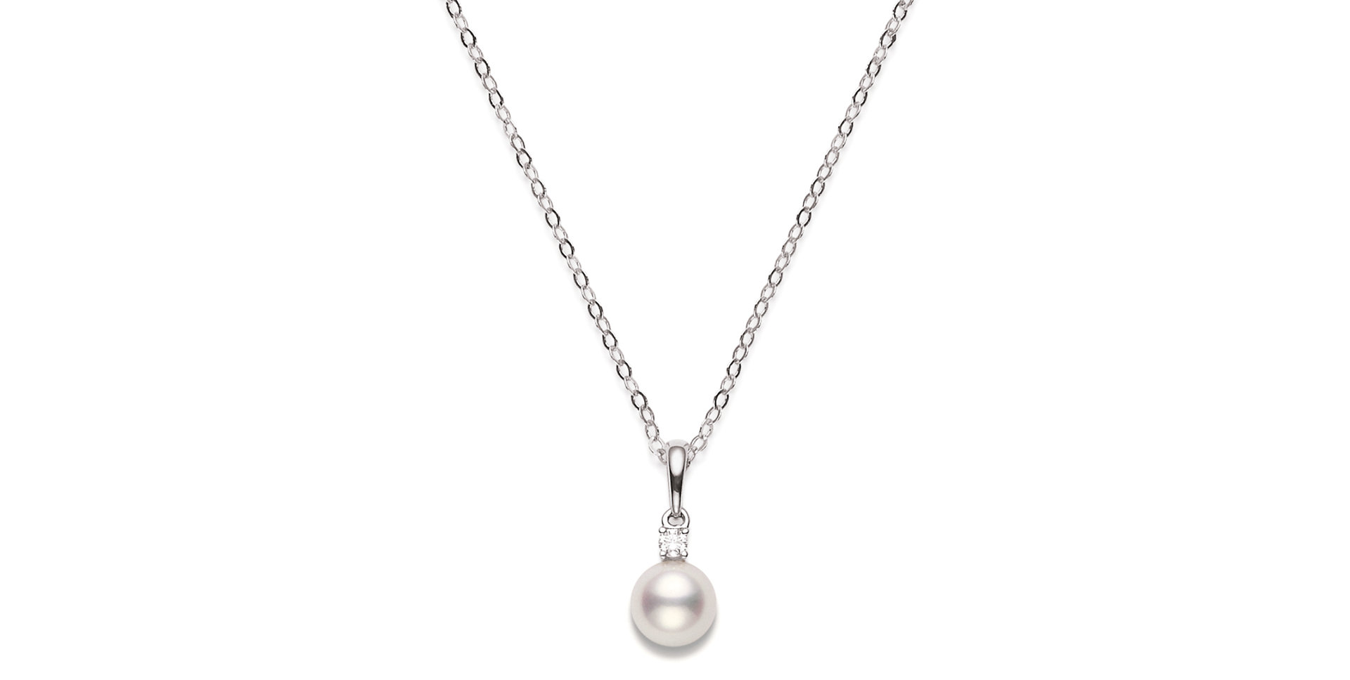 Náhrdelník s diamantem a mořskou perlou Pearl