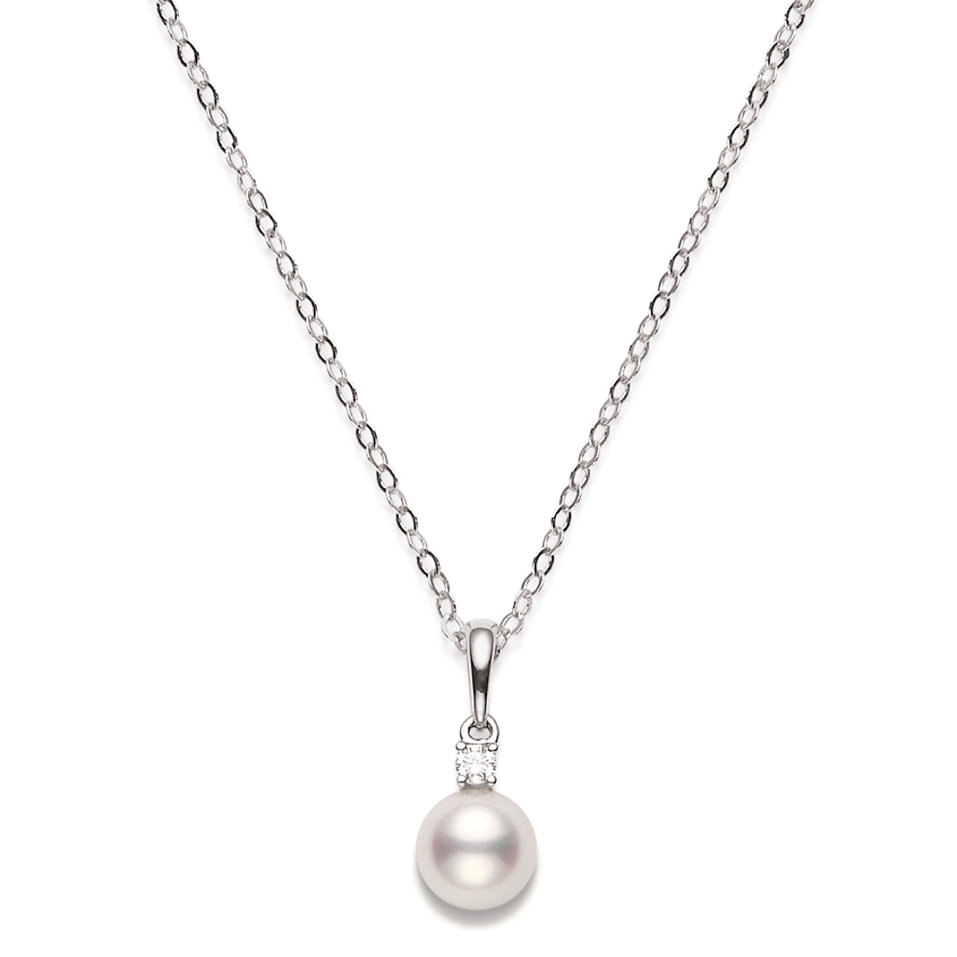 Náhrdelník s diamantem a mořskou perlou Pearl