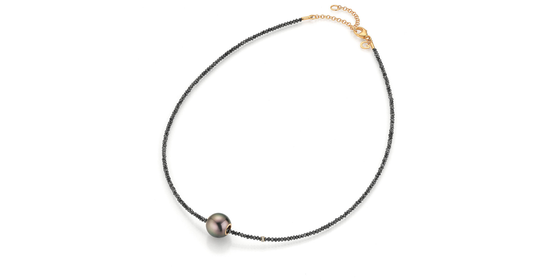 Náhrdelník s diamanty a perlou Castaway